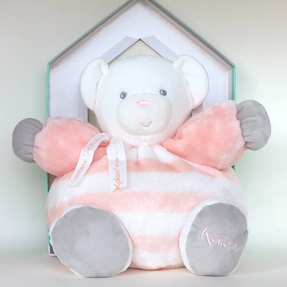 Kaloo Brand New Medium Chubby Bear Peach & Cream Size (25 cm) 🎀🧸🍑 - Picture 1 of 11